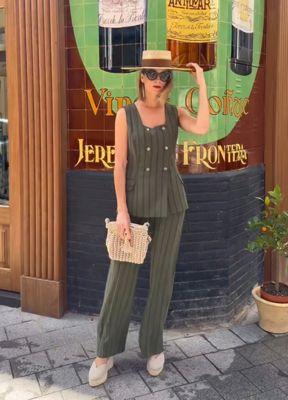 MILAGROS - CONJUNTO TOP Y PANTALÓN