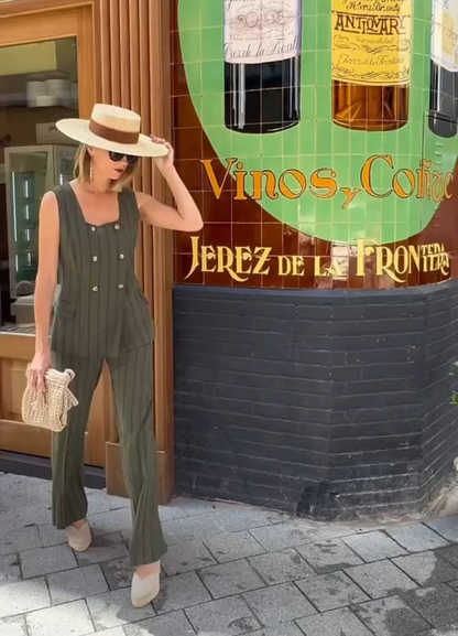 MILAGROS - CONJUNTO TOP Y PANTALÓN