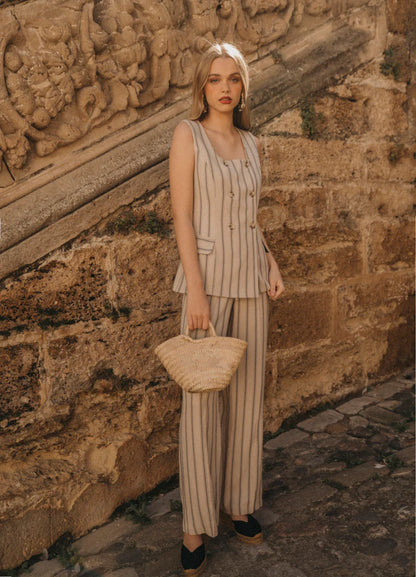 MILAGROS - CONJUNTO TOP Y PANTALÓN