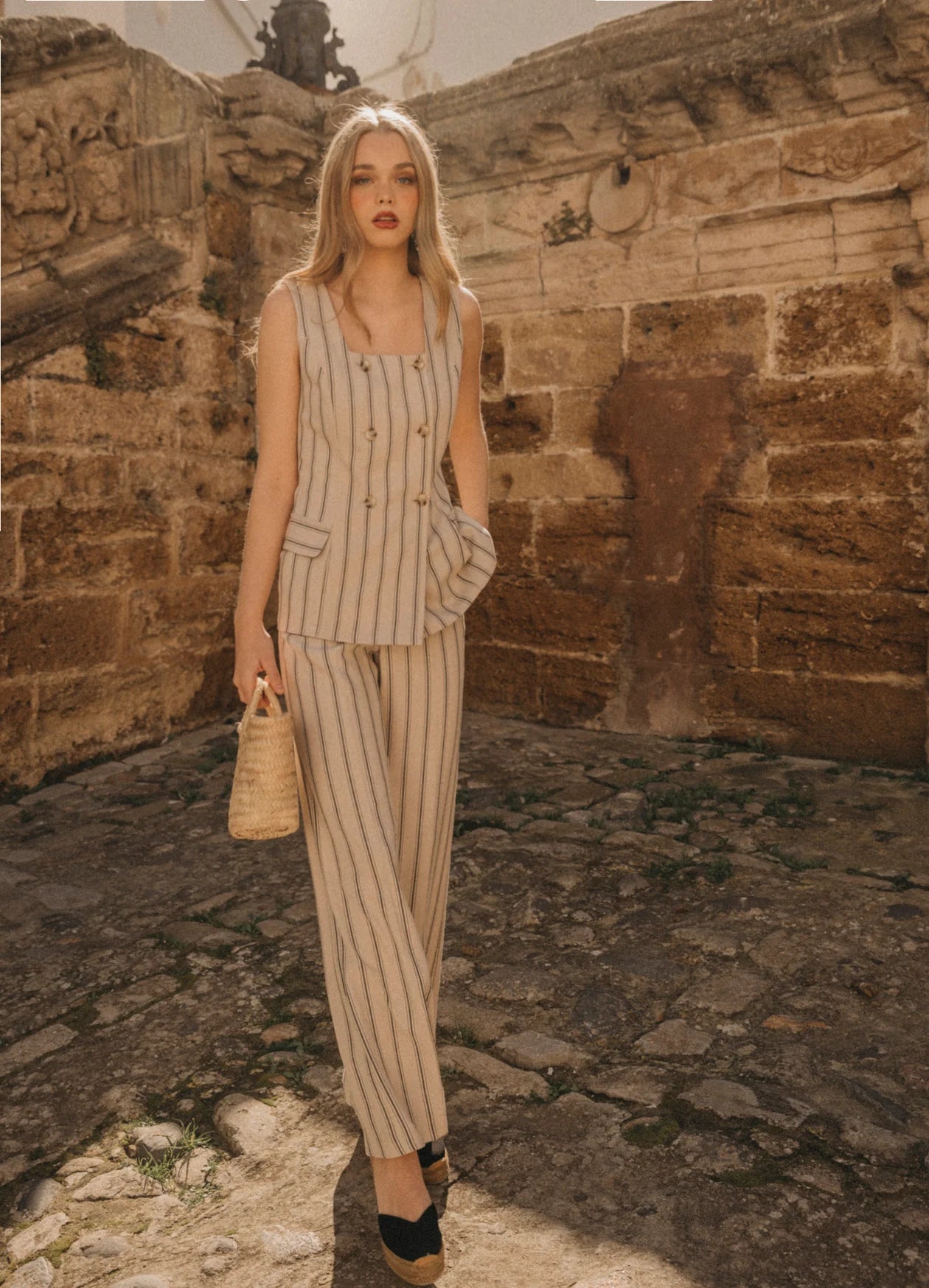 MILAGROS - CONJUNTO TOP Y PANTALÓN