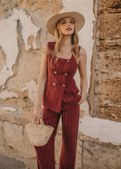 MILAGROS - CONJUNTO TOP Y PANTALÓN