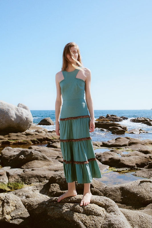 BASILIA - VESTIDO CON ESCOTE HALTER