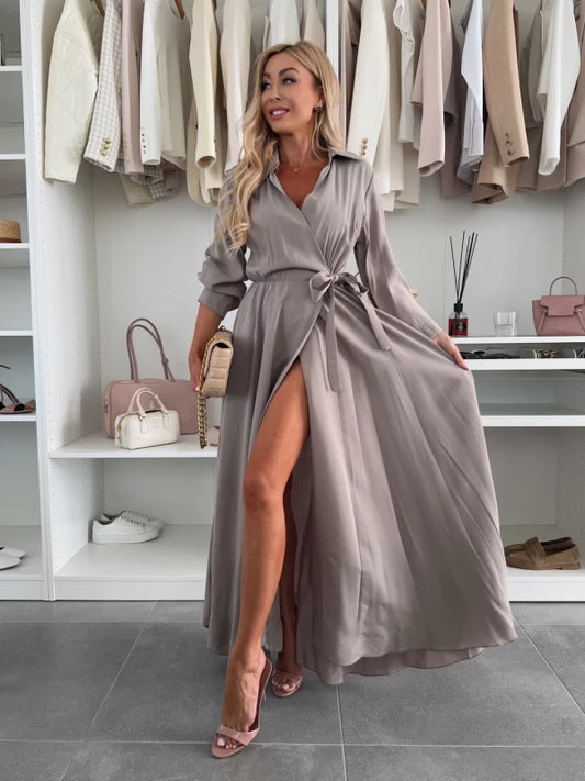 MARIELA - VESTIDO CRUZADO LARGO