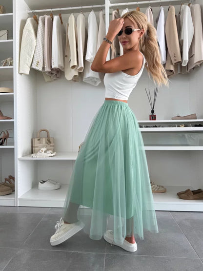 KARLA - FALDA DE TUL CON CINTURILLA ELÁSTICA