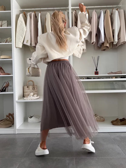 KARLA - FALDA DE TUL CON CINTURILLA ELÁSTICA