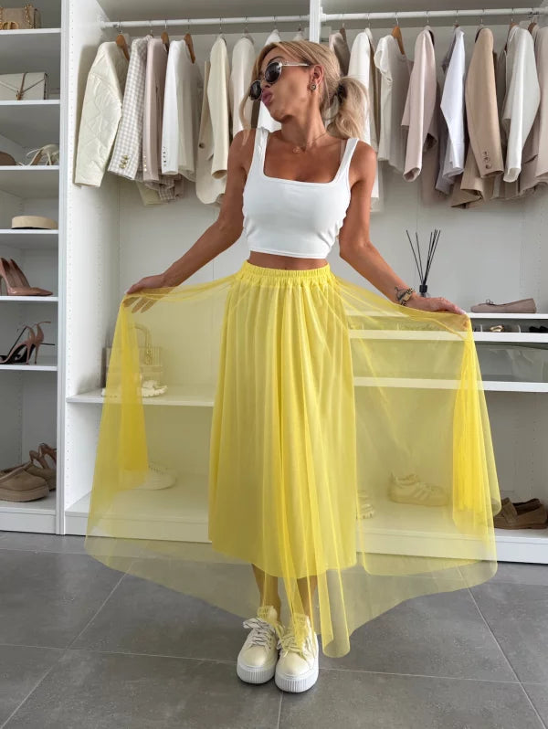 KARLA - FALDA DE TUL CON CINTURILLA ELÁSTICA