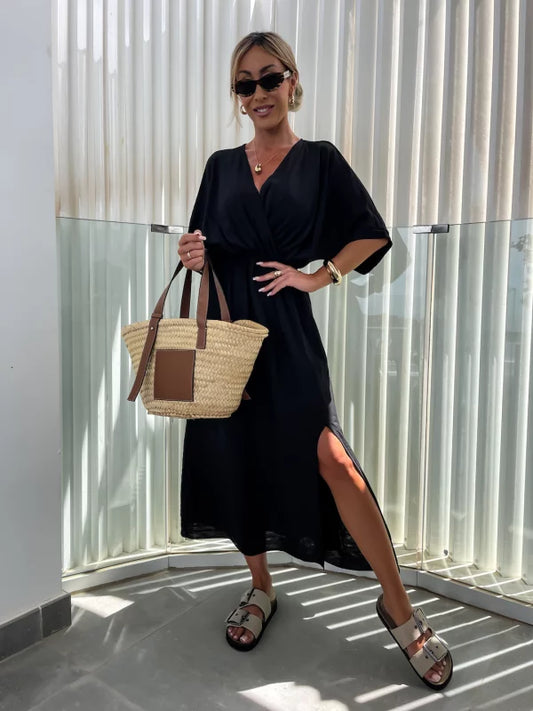 YAJAIRA - VESTIDO MIDI ELEGANTE