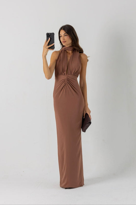 LURDES - VESTIDO CON ESCOTE HALTER